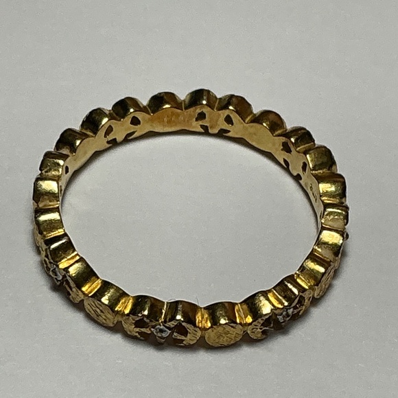 Sterling Silver Gold Tone Ring. Size 8 - Picture 3 of 5